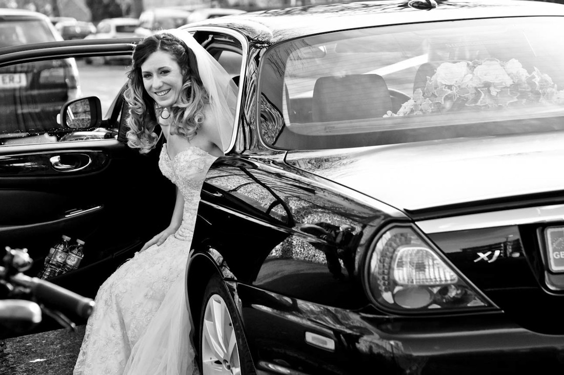 wedding car at Brighton church